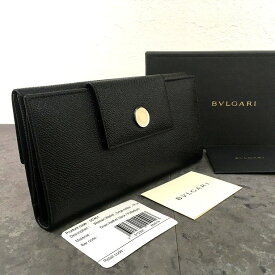 送料込み！ 未使用品 BVLGARI 長財布 ブラック Wホック財布 箱付き 25