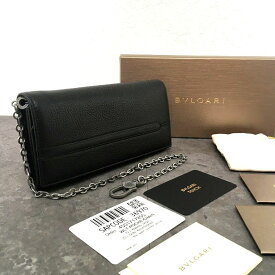 送料込み！ 未使用品 BVLGARI 長財布 ブラック ウォレットチェーン 箱付き 3