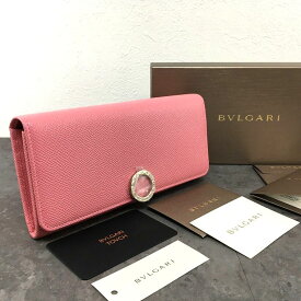 送料込み！ 未使用品 BVLGARI 長財布 ピンク レザー 箱付き 126