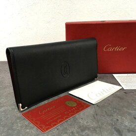 送料込み！ 極美品 Cartier 長財布 L3000583 マストライン 箱付き 140