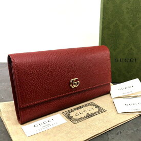 送料込み！ 極美品 GUCCI 長財布 456116 レッド プチマーモント 箱付き 179
