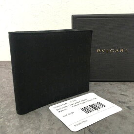 送料込み！ 未使用品 BVLGARI 札入れ ブラック ロゴマニア 二つ折り財布 箱付き 567
