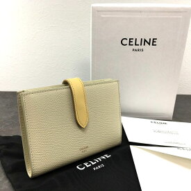 送料込み！ 極美品 CELINE ミディアムストラップウォレット クリーム 箱付き 95