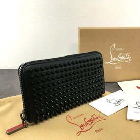 送料込み！ 未使用品 Christian Louboutin ジップウォレット ブラック 458