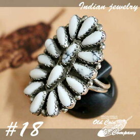 インディアンジュエリー リング #18 シルバー ターコイズ ホワイト Indian jewelry - Ring - Dry Creek メンズ レディース プレゼント おすすめ