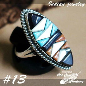 インディアンジュエリー リング #13 シルバー ターコイズ コーラル ジェット Indian jewelry - Ring メンズ レディース ギフト プレゼント おすすめ