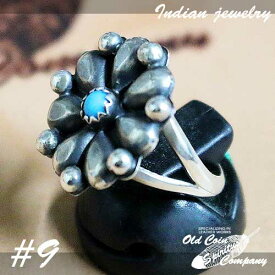 インディアンジュエリー リング #9 シルバー ターコイズ Indian jewelry - Ring - Sleeping Beauty スリーピングビューティー 鉱山 メンズ レディース ギフト プレゼント おすすめ