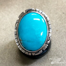 インディアンジュエリー ナバホ族 リング #8 シルバー ターコイズ Indian jewelry - Ring - ロイストン 鉱山 メンズ レディース ギフト プレゼント おすすめ