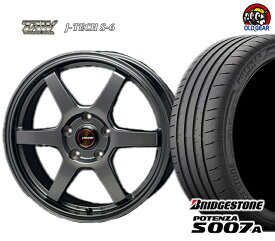 トライアルファ J-TECH S-6 ジェイテック S-6 タイヤ・ホイール 新品 4本セット ブリヂストン ポテンザ S007A 205/50R16 パーツ バランス調整済み！ taiya