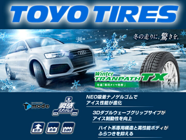 楽天市場】トーヨータイヤ ウィンタートランパスTX 195/60R16 