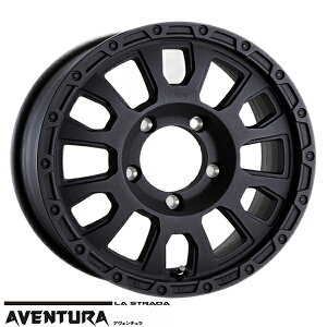 4本注文で送料無料 阿部商会 LA STRADA AVENTURA 16インチ 5.5J±0 5-139.7 リンクルブラック 会社宛て注文の場合のみ送料無料 新品ホイール 1本販売 taiya