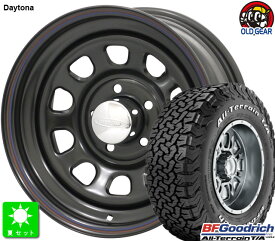 225/70R16 102/99R LRC RWLBF Goodrich All-Terrain T/A KO2 ホワイトレター新品 サマータイヤ ホイール4本セットデイトナ 'S16インチ 7.0J 5H114.3ブラック taiya