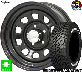 225/70R16 マッドスター RADIAL M/T ホワイトレター新品 サマータイヤ ホイール4本セットデイトナ 'S16インチ 7.0J 5H114.3ブラック taiya