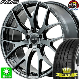 235/35R19 インペリアル エコスポーツ2 新品サマータイヤ ホイール 4本セット レイズ ホムラ 2×7FT ブラッククロームコーティング (YNJ) 19インチ 5H114.3 組込み済 バランス調整済 taiya