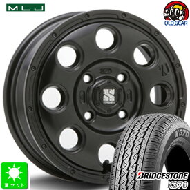 145/80R12 80/78(145R12 6PR)ブリヂストン BRIDGESTONE K370新品 サマータイヤ ホイール4本セットMLJ XTREME-J KK0312インチ 3.5J 4H100サテンブラック taiya