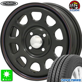 155/65R14トーヨー TOYO ナノエナジー3新品 サマータイヤ ホイール4本セットデイトナ’S Daytona'S 14インチ 5.0J 4H100ブラック組込み済 バランス調整済 taiya