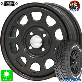 165/80R14 97/95N トーヨー オープンカントリー R/T ホワイトレター新品 サマータイヤ ホイール4本セットデイトナ DAYTONA 14インチ 5.0J 4H100ブラック組込み済 バランス調整済 taiya