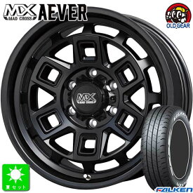 195/80R15 107/105ファルケン FALKEN W11 ホワイトレター新品 サマータイヤ ホイール4本セットマッドクロス アイヴァー MADCROSS AEVER15インチ 6.0J 6H139.7マットブラック組込み済 バランス調整済