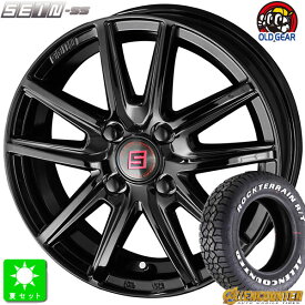 215/65R16オーレンカウンター ロックテレーン R/Tホワイトレター新品 サマータイヤ ホイール4本セットSEIN SS16インチ 6.0J 4H100ソリッドブラック taiya