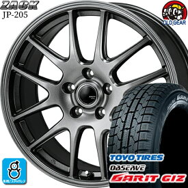 215/60R16 トーヨータイヤ ガリット GIZ ギズ スタッドレスタイヤホイール 新品 4本セット ジャパン三陽 ザック JP-205 ブラックシルバー 16インチ 5H100 組込みバランス調整済み taiya