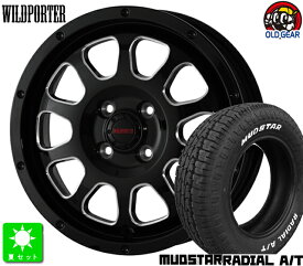 145/80R12 80/78(145R12 6PR)マッドスター RADIAL A/Tホワイトレター新品 サマータイヤ ホイール4本セットワイルドポーター クロステン12インチ 4.0J 4H100ブラックサイドミーリング taiya