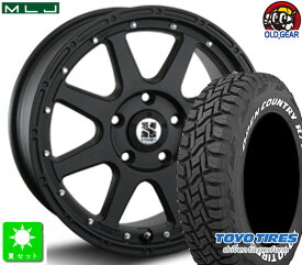 235/70R16トーヨー TOYO オープンカントリー R/Tホワイトレター新品 サマータイヤ ホイール4本セットMLJ XTREME-J16インチ 7.0J 5H114.3フラットブラック taiya