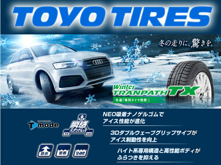 楽天市場】195/65R15 トーヨータイヤ ウィンタートランパスTX 