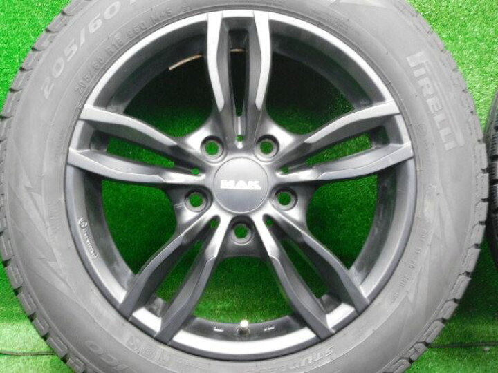 楽天市場】中古 ホイールタイヤ 4本セット 205/60R16 2017年製 6分山 