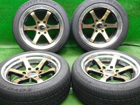 中古 ホイールタイヤ 4本セット 225/50R18 2020年製 7分山程度 中古社外 KBレーシング2 18x9J+25 6H139.7 中古 ラジアル タイヤ トーヨー H20