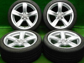 中古 ホイールタイヤ 4本セット 245/40R18 2013年製 7分山程度 中古純正 アウディ A5 18x8.5J+29 5H112 中古 ラジアル タイヤ ピレリ チンチュラートP7