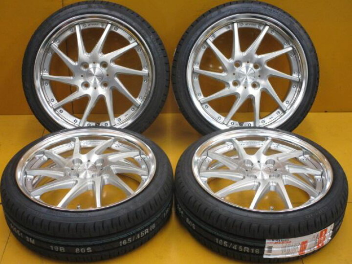 楽天市場】【在庫特価品】新品 ホイールタイヤ 4本セット 165/45R16 
