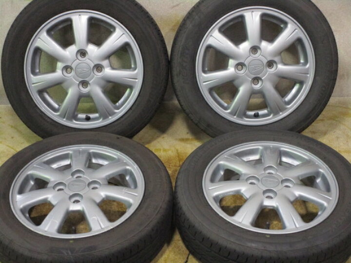 楽天市場】中古ホイールタイヤ 4本セット 155/65R14純正 ダイハツ  