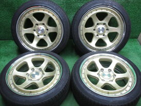 中古 ホイールタイヤ 4本セット 215/45R18 2020年製 8分山程度 中古社外 ESSEX タイプEL 2ピース 18x8J+38 6H139.7 中古 ラジアル タイヤ グッドイヤー イーグルLS EXE