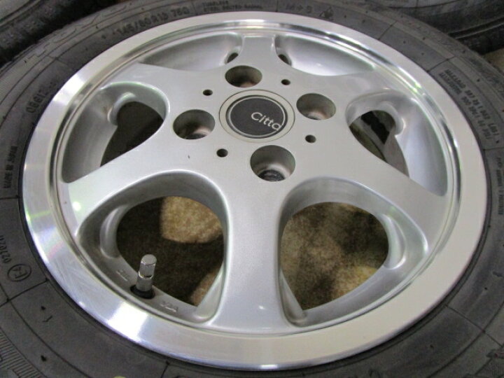 楽天市場】中古ホイールタイヤ 4本セット 145/80R13社外 Citta 