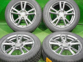 処分特価品 中古 ホイールタイヤ 4本セット 205/55R16 2021年製 中古社外 ユーロテック 16x6.5J+48 5H112 新品 ラジアル タイヤ コンチネンタル DWS06+