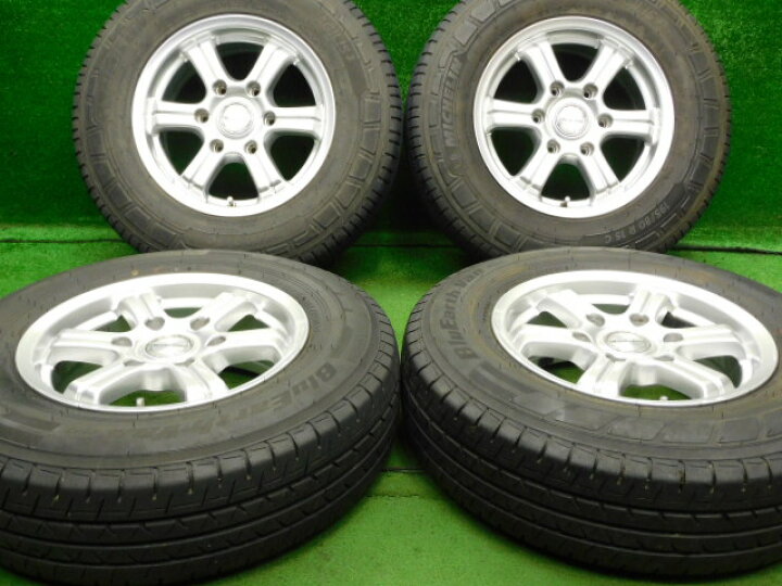 楽天市場】中古 ホイールタイヤ 4本セット 195/80R15 2020年製 8分山 