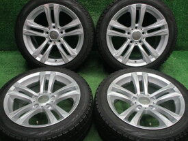 中古 ホイールタイヤ 4本セット 225/45R17 2017年製 8分山程度 未使用社外 MAK ビマー 17x8J+45 5H120 中古 スタッドレス タイヤ ピレリ アイスアシメトリコ