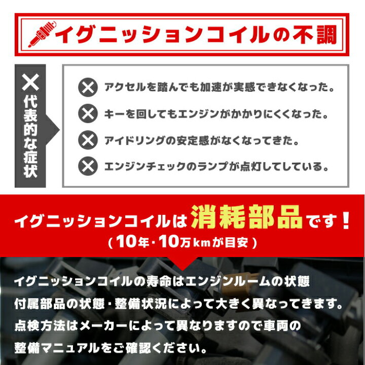 楽天市場】日産 セレナ C25 イグニッションコイル 4本 半年保証 純正同等品 22448-1KT0A 22448-JA00C 互換品 スパークプラグ : RISTAGE