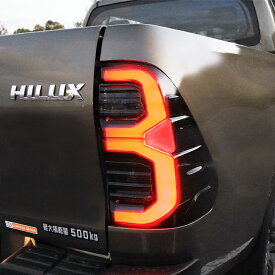 国内発送 GUN125 ハイラックス 後期ルック 純正タイプ LED ファイバー テール ランプ スモーク 左右 新品 社外品