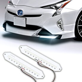 LEDのみ 左右セット HELIOS ZVW50系 プリウス 前期 リップ エアロ用 ホワイトカラー ライト ランプ L/R リップスカート