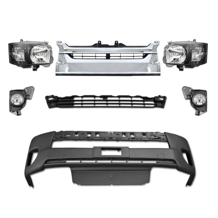 楽天市場】200系 ハイエース 4型 ワイド フロント 7点 フェイス 