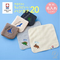 今治タオル ハンカチ 恐竜 昆虫 名入れ お名前 刺繍 ちょうどいいハンカチ20 お名前 ハンドタオル 20cm …