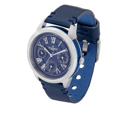 [グランドールプラス]GRANDEUR PLUS+　栃木レザーバンド　マルチファンクション　メンズ腕時計　GRP004W2 / ブルー