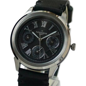 [グランドールプラス]GRANDEUR PLUS+　栃木レザーバンド　マルチファンクション　メンズ腕時計　GRP004W3 / ブラック