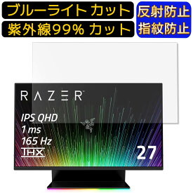 【ポイント2倍】Razer Raptor 27 27インチ 16:9 向け ブルーライトカットフィルム　パソコン モニター液晶保護フィルム PCモニター デスクトップ 画面保護 反射防止 アンチグレア 指紋防止 気泡防止 抗菌 非光沢 PC保護シート