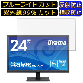 【ポイント2倍】iiyama ProLite E2483HSU-5 E2483HSU-B5 24インチ 向け [9H高硬度] ブルーライトカットフィルム　パソコン モニター液晶保護フィルム PCモニター デスクトップ 画面保護 反射防止 アンチグレア 指紋防止 気泡防止 抗菌 非光沢 PC保護シート