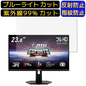 【ポイント2倍+100円OFF】msi G244F 23.8インチ 16:9 向け ブルーライトカットフィルム　パソコン モニター液晶保護フィルム PCモニター デスクトップ 画面保護 反射防止 アンチグレア 指紋防止 気泡防止 抗菌 非光沢 PC保護シート