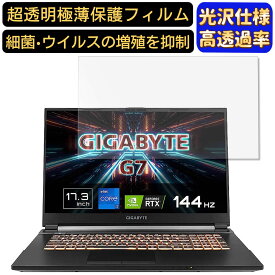 【ポイント2倍】GIGABYTE G7 17.3インチ 対応 [9H高硬度] フィルム　超透明　パソコンモニター液晶保護フィルム　PCモニター デスクトップ 画面保護 指紋防止 気泡防止 抗菌 光沢 PC保護シート