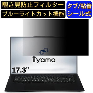 【ポイント2倍】iiyama STYLE-17FH122-i7-UXSXM 17.3インチ 16:9 対応 のぞき見防止フィルター プライバシーフィルター パソコンPC モニター 液晶保護フィルム ブルーライトカット 反射防止 パソコン セ