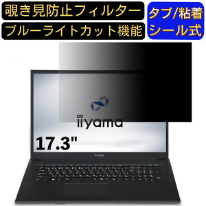 【ポイント2倍】iiyama SOLUTION-17FH045 17.3インチ 対応 のぞき見防止フィルター プライバシーフィルター パソコンPC モニター 液晶保護フィルム ブルーライトカット 反射防止 パソコン セキュリ